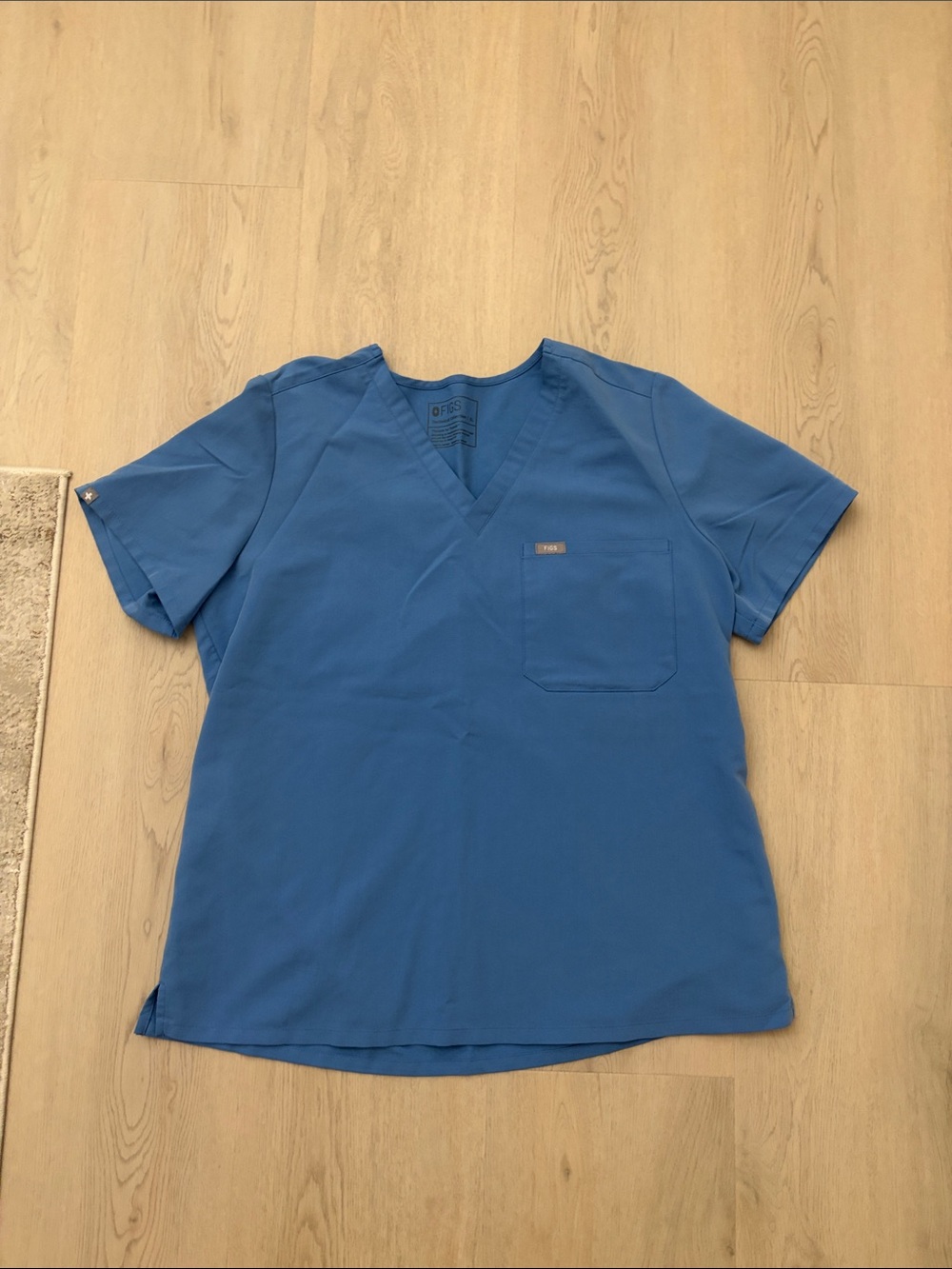 Figs Ceil Blue Catarina V Neck Scrubs Top Large